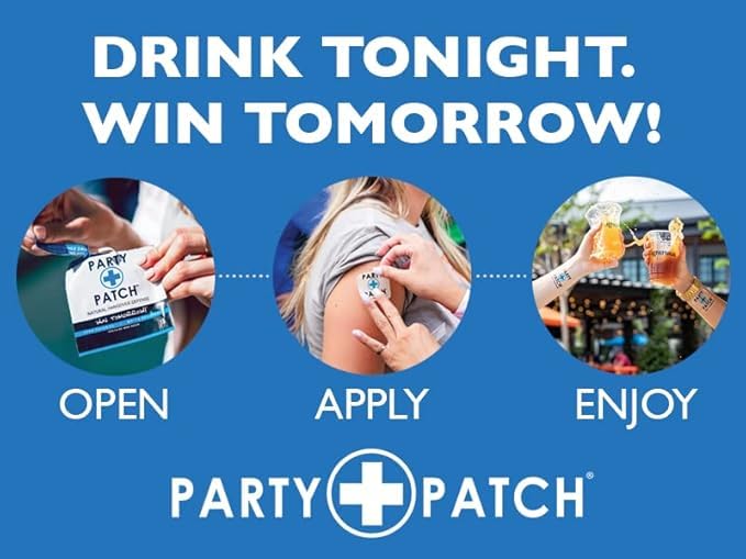 Party Patch water-resistant-adhesive stays put through sweat and movement.
