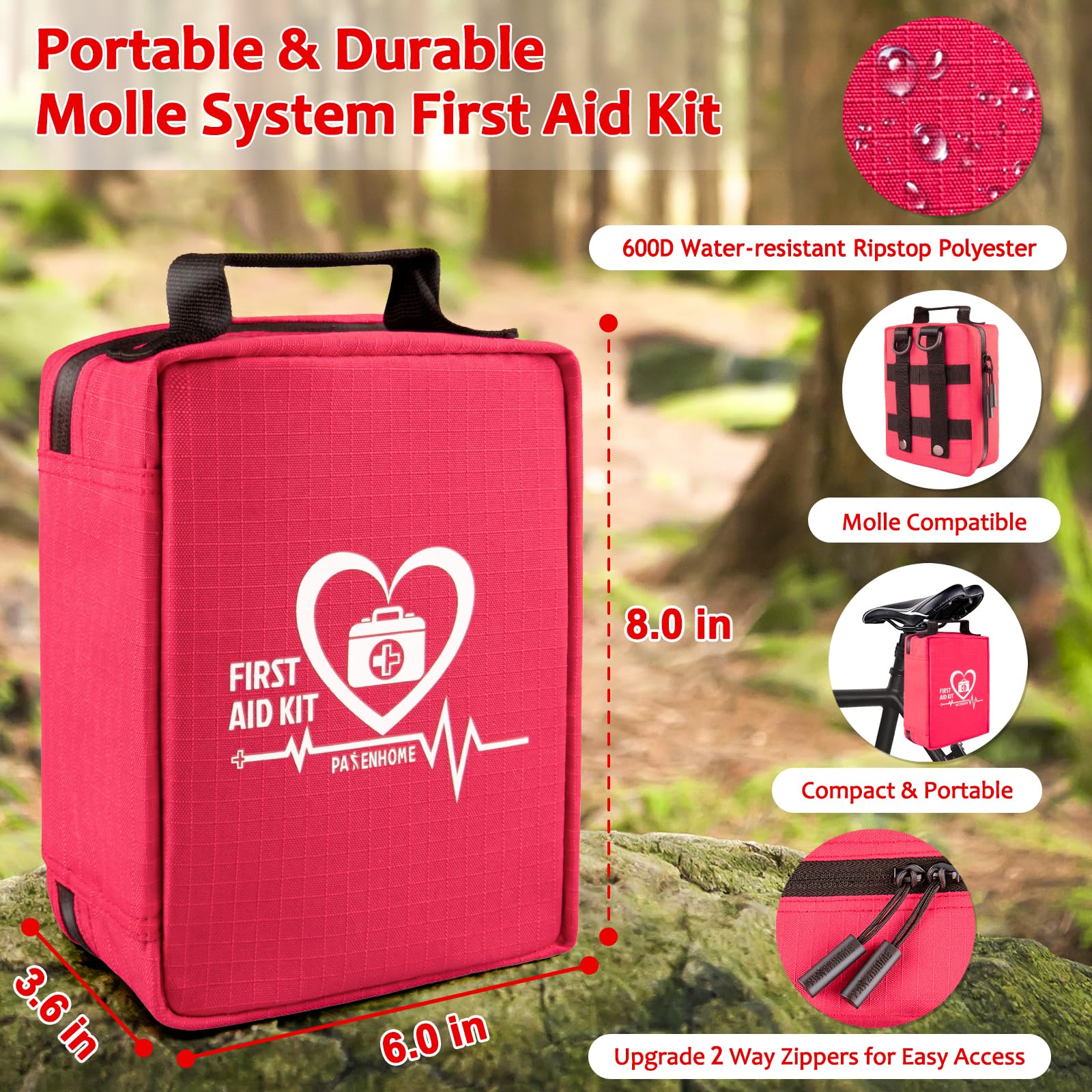 Pasenhome durable 600D ripstop fabric ready for outdoor use and handling.