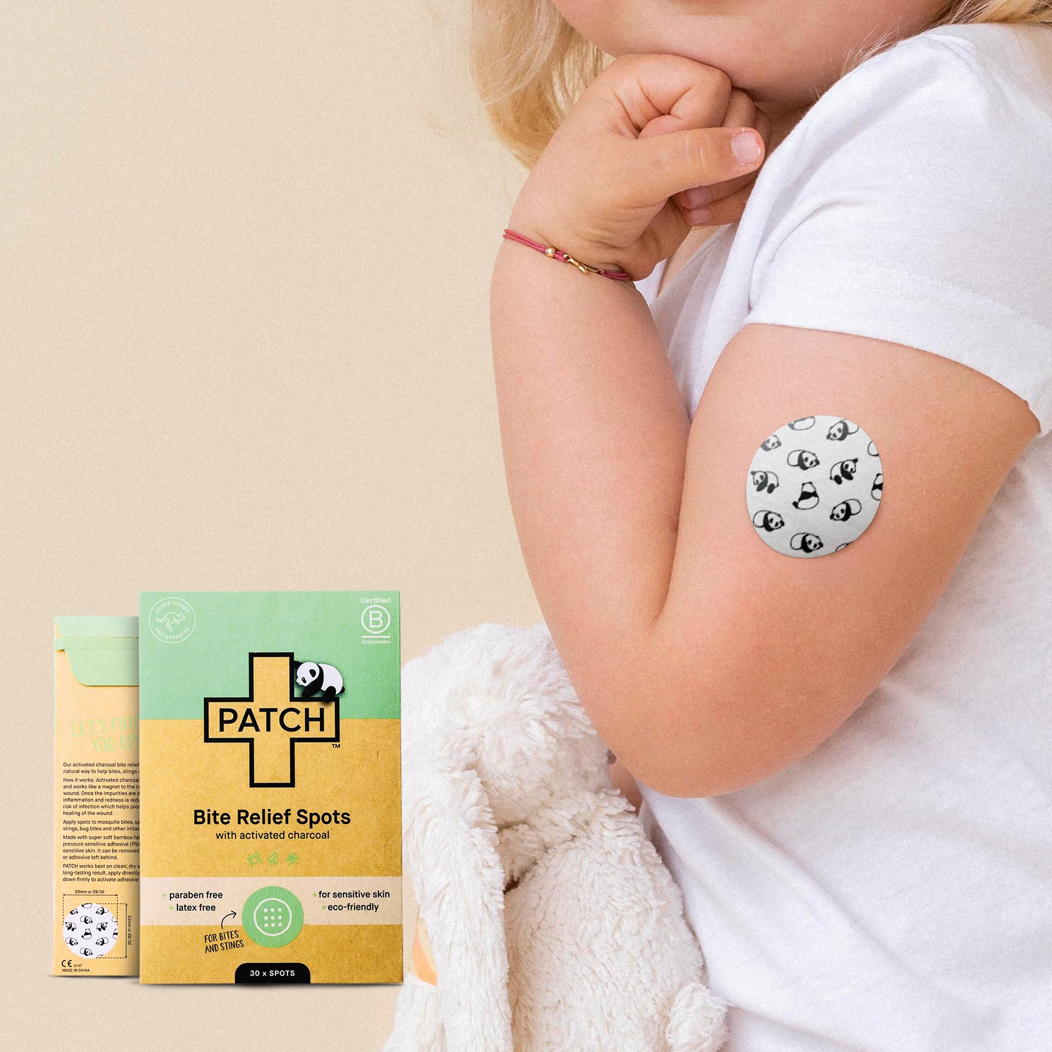 PATCH Bite Relief Spots hypoallergenic bandage suitable for sensitive skin