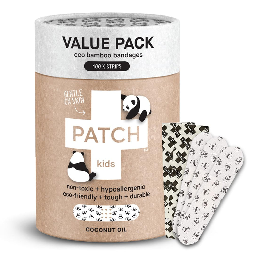 PATCH coconut oil infused bamboo bandages closeup showing gentle protection