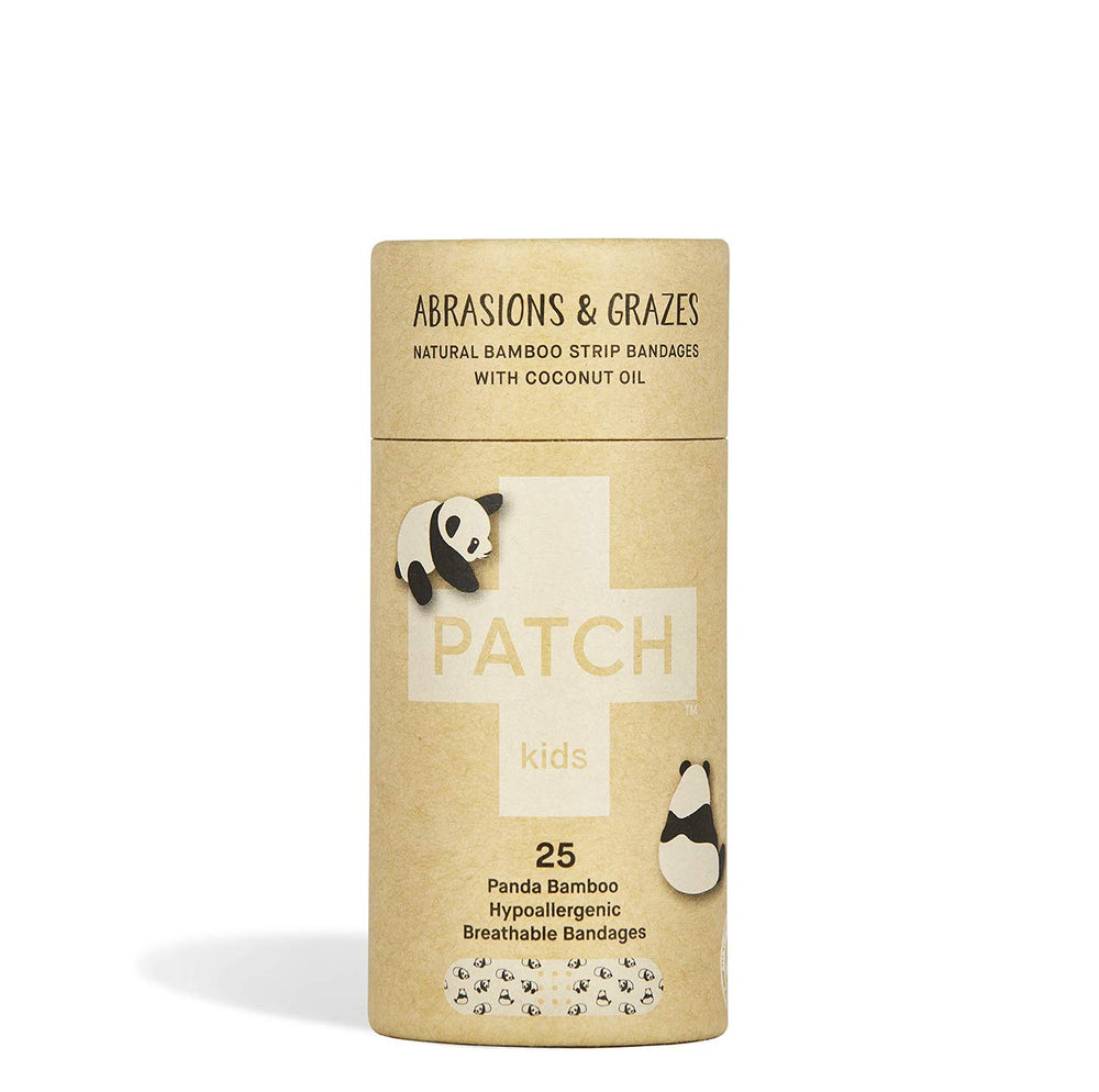Patch Kids adhesive uses coconut oil for gentle sticking on sensitive skin.