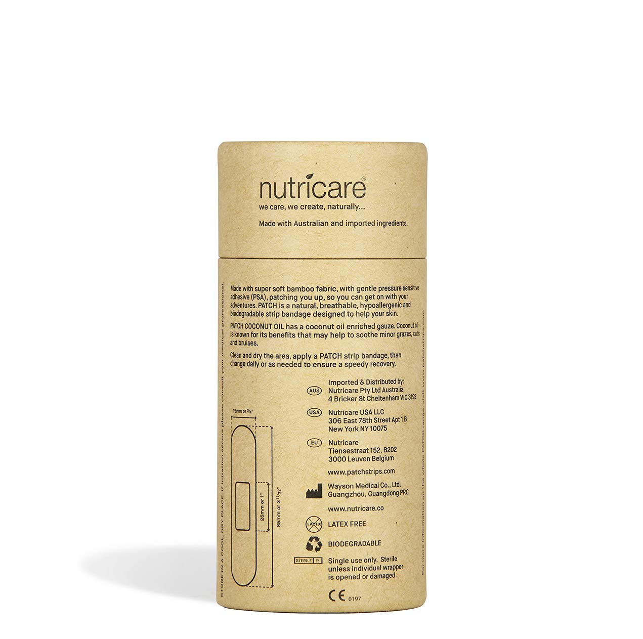 Patch Kids compostable and biodegradable bandages reduce waste in daily care.