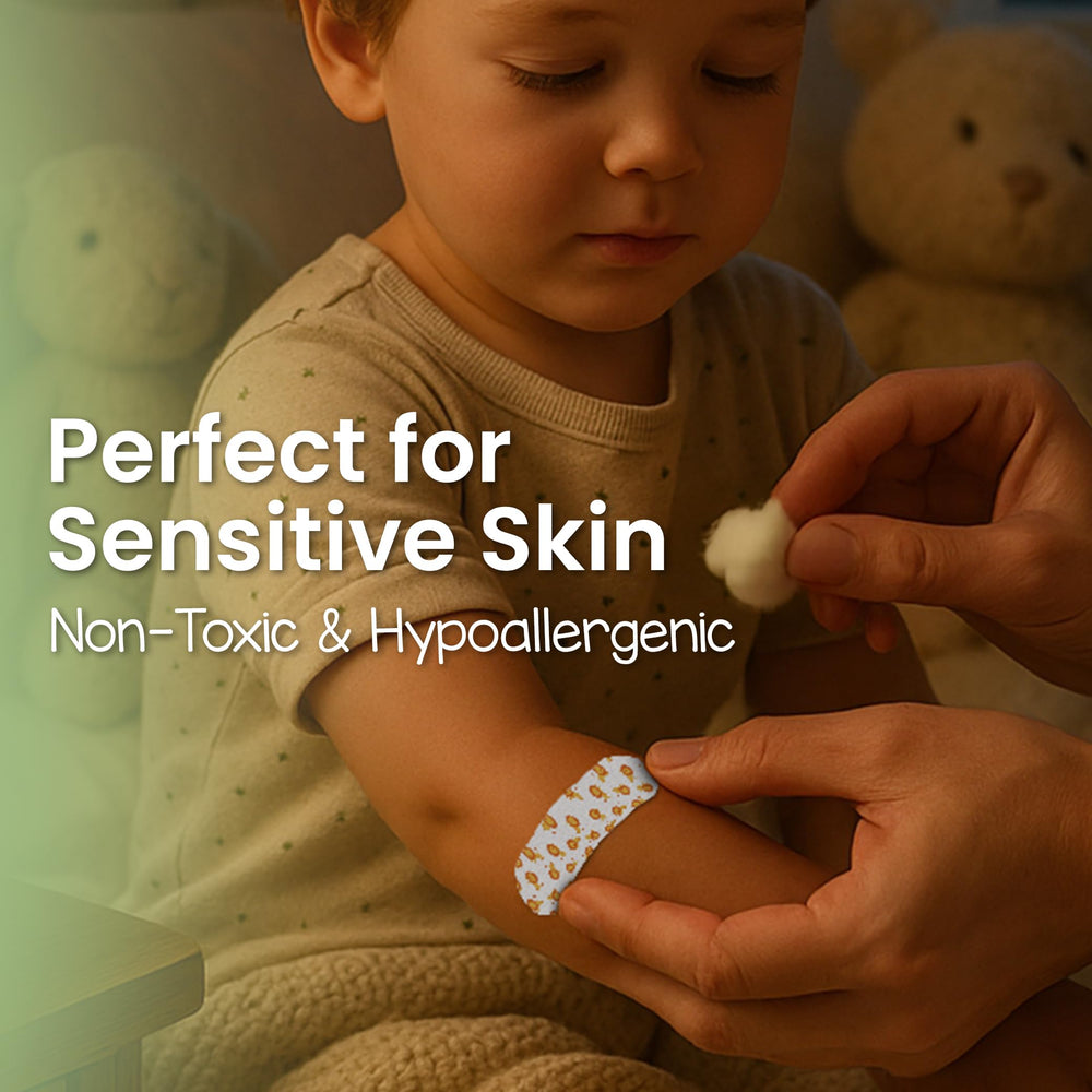Patch Kids On-The-Go fingertip bandages offer precise coverage for small finger injuries.