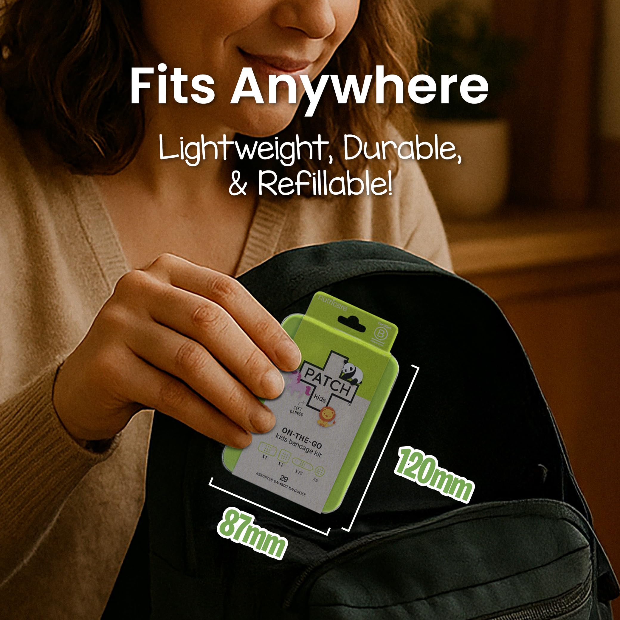Patch Kids On-The-Go spot bandages protect minor cuts with flexible shapes for quick fixes.