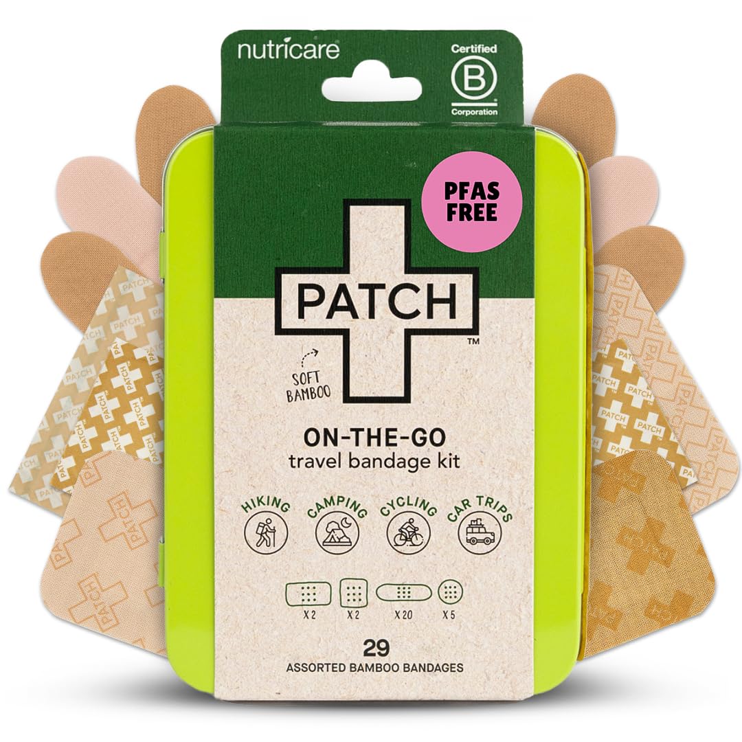 PATCH On-The-Go travel kit in use, ideal for school, car trips, and home.