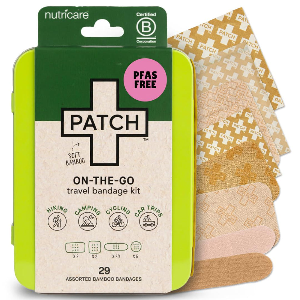 PATCH On-The-Go tin is reusable, helping reduce waste.