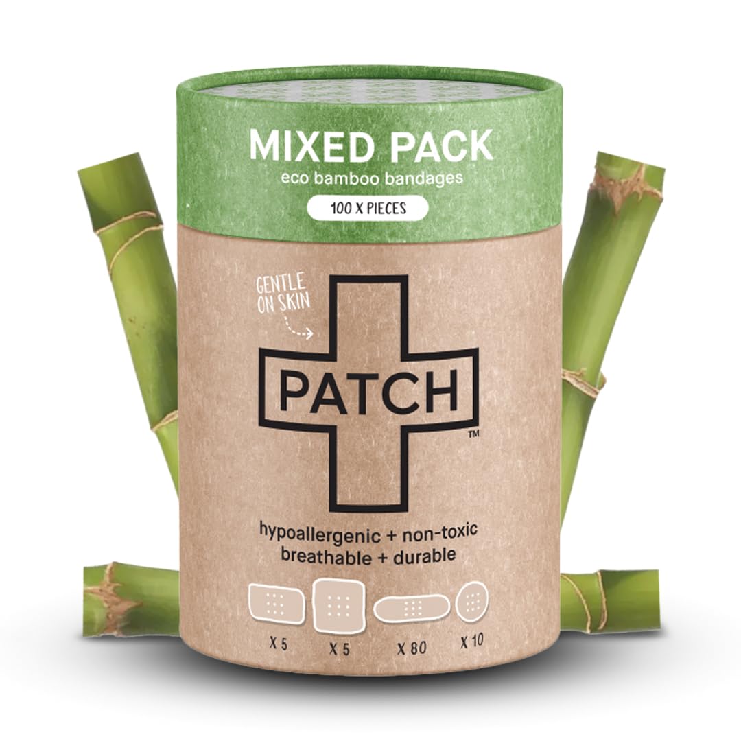 PATCH renewable bamboo bandages pack reduces plastic waste in first aid