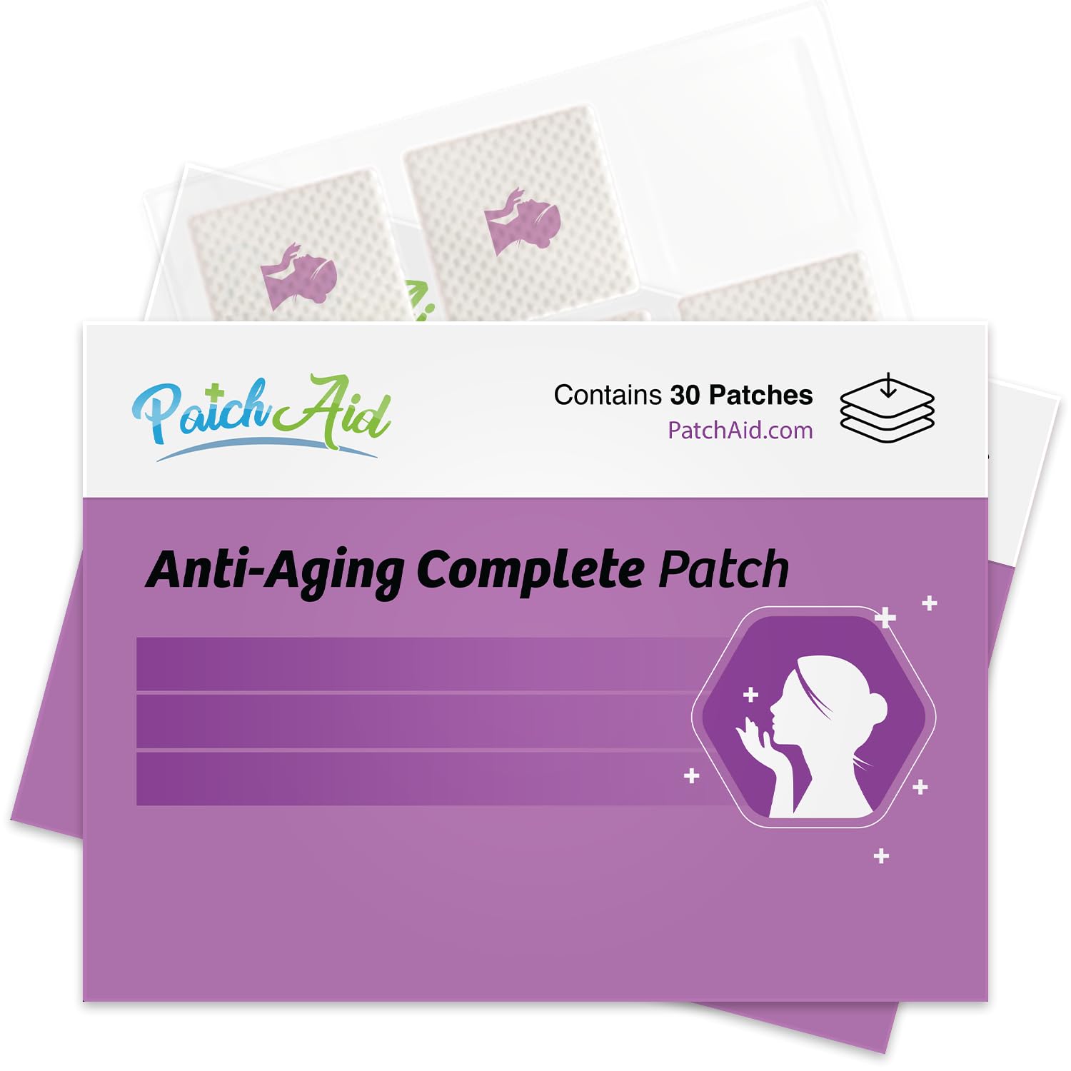 PatchAid Anti-Aging patch packaging for easy storage and on-the-go use