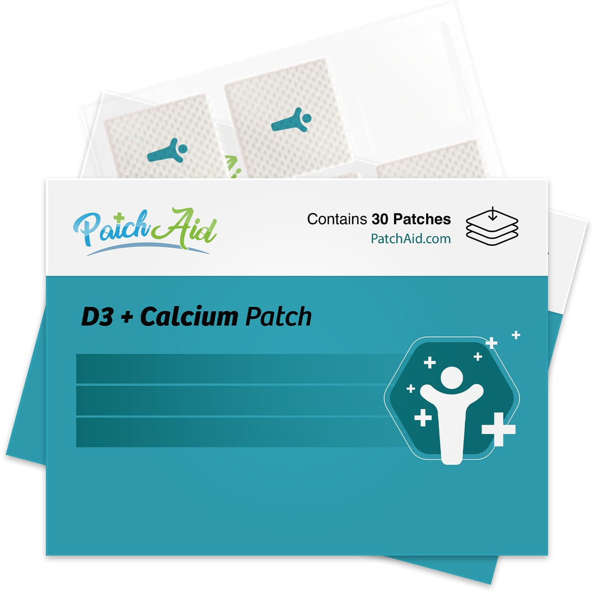 PatchAid D3 Calcium patch pack, ready for daily use