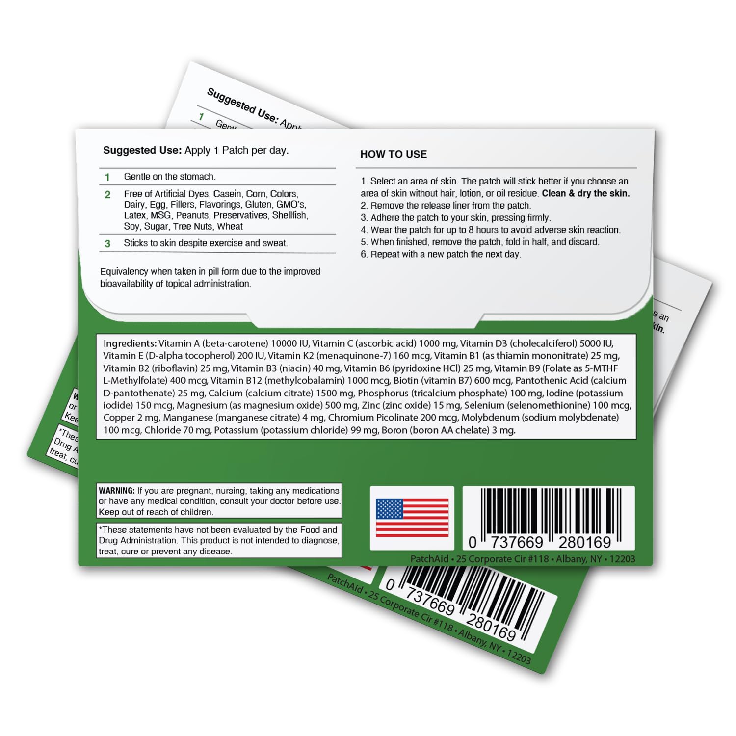Patch Aid energy patch on skin provides continuous vitality for daily activities.