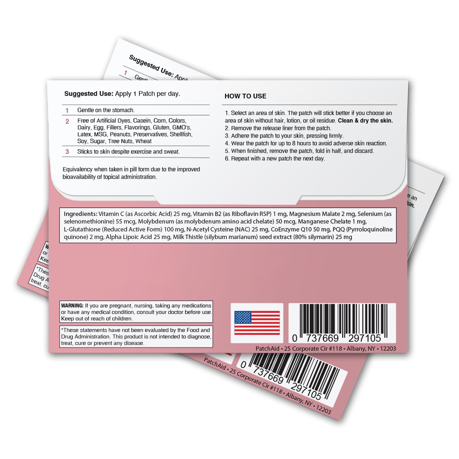 PatchAid topical patch close-up adhesive highlights simple, user-friendly design