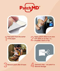 PatchMD NAD+ Total Recovery patch adhesive ensures comfortable, skin-friendly wear.