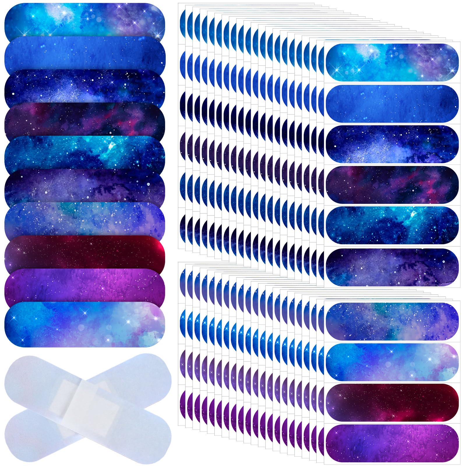 Patelai Galaxy bandages bulk pack featuring galaxy patterns for kids