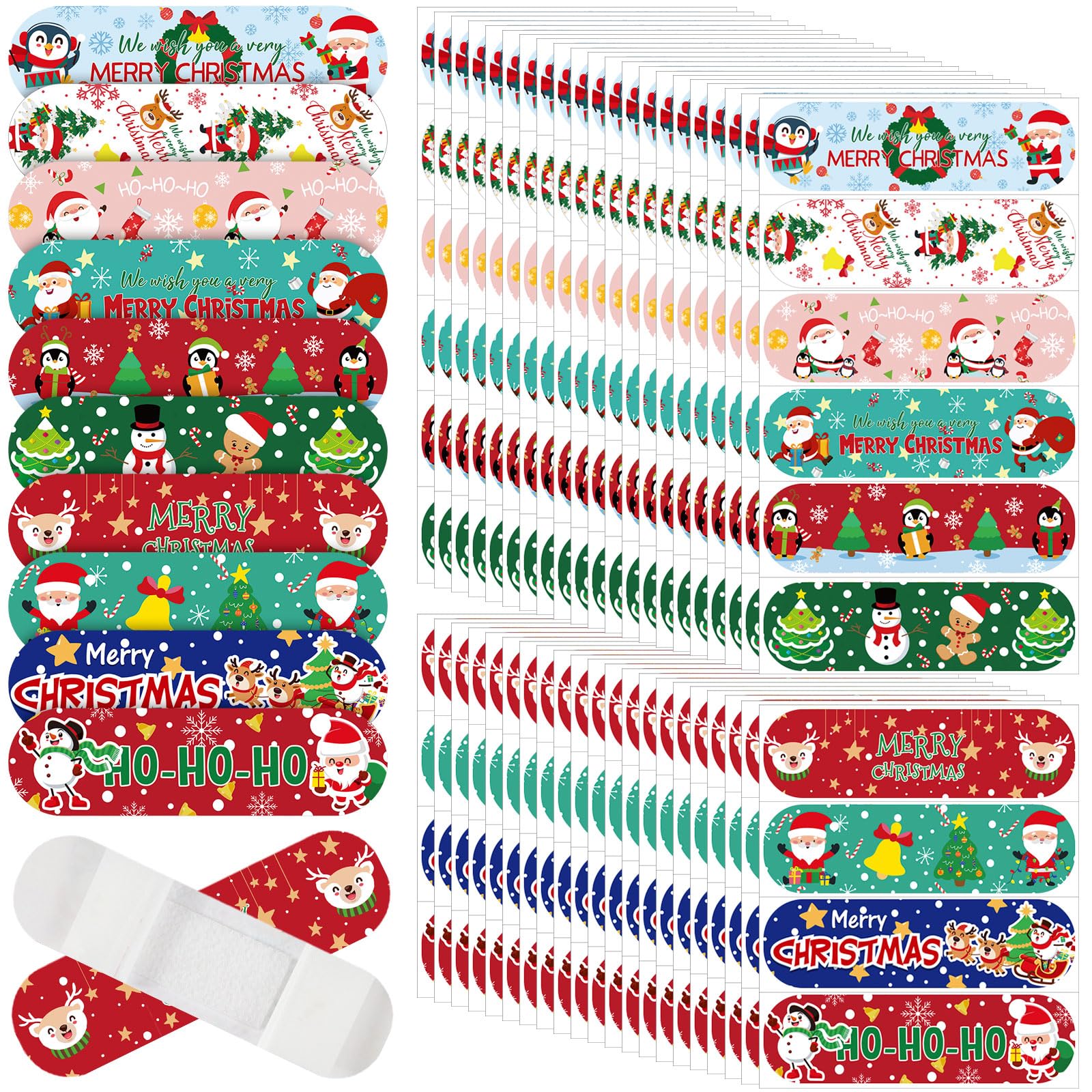 Patelai kids bandages Santa Claus pattern offer cheerful protection for small cuts and scrapes