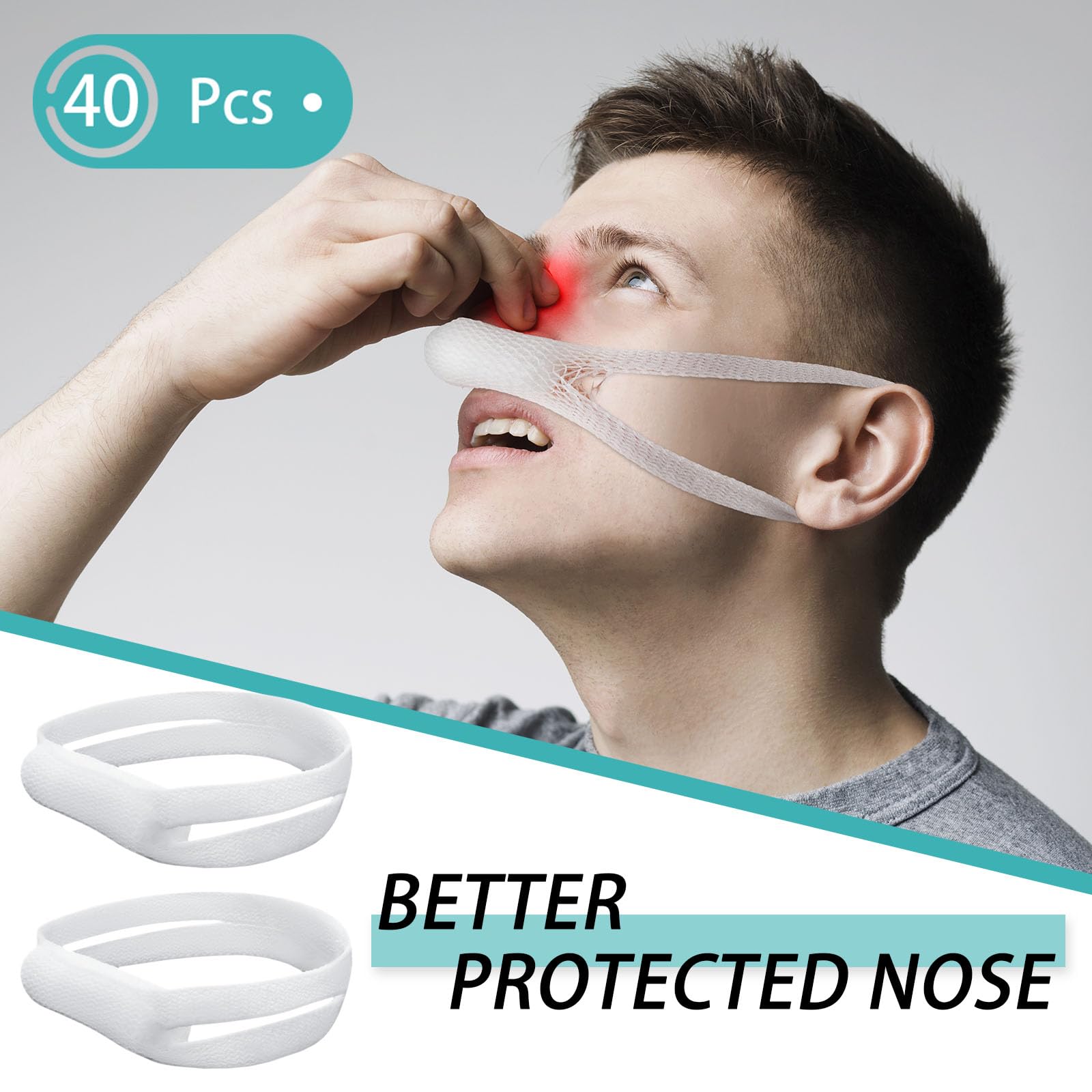 Patelai nasal dressing holder ear strap fixes behind-ear securely.
