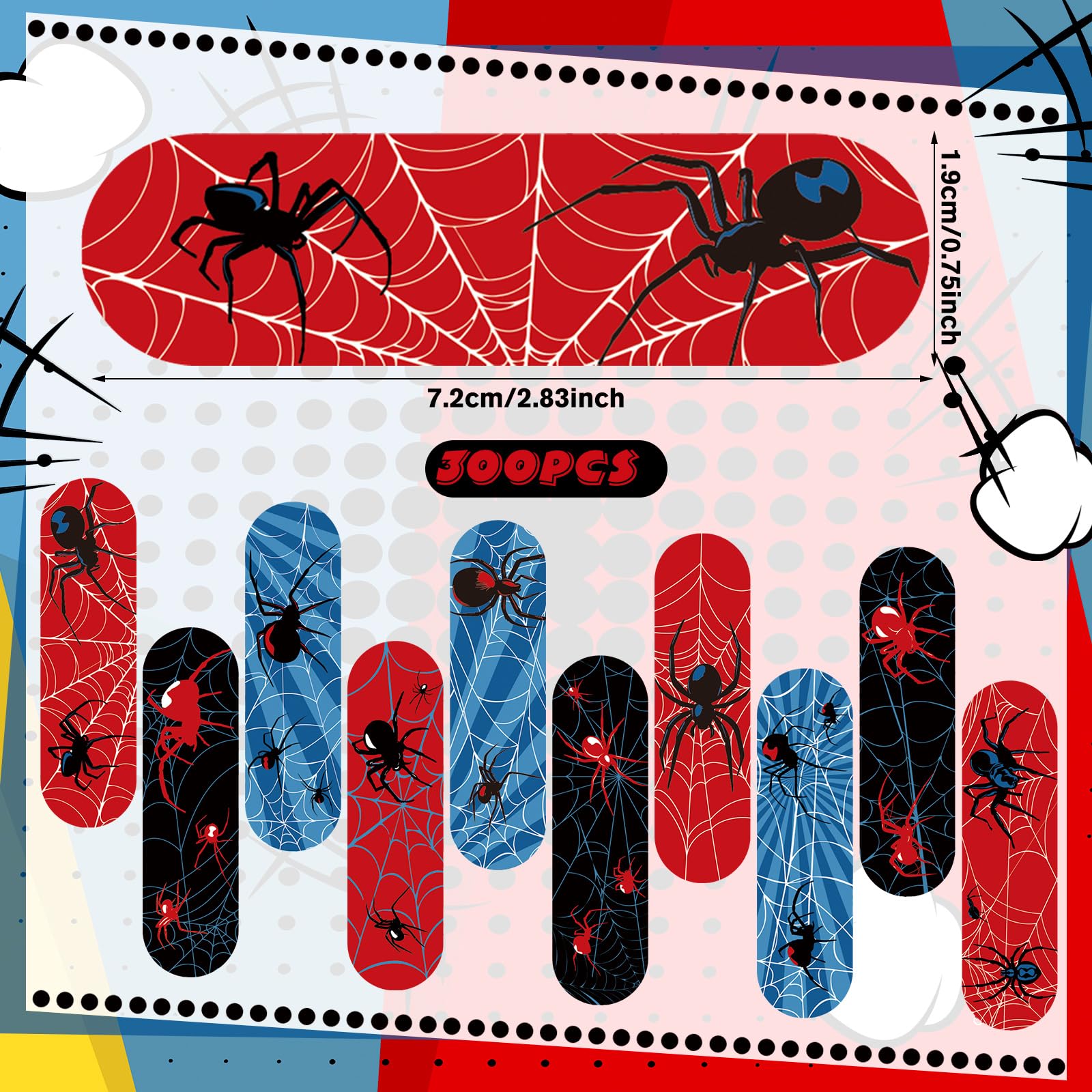 Patelai spider-pattern bandages add fun while protecting small injuries for kids