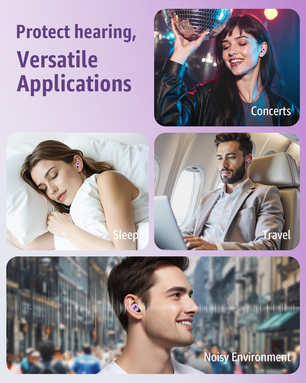 PATNRAB ear plugs ideal for concerts and flights, easy to carry and use
