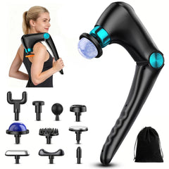 Patpaw folding massage gun with folding handle for easy self-massage at home or gym.