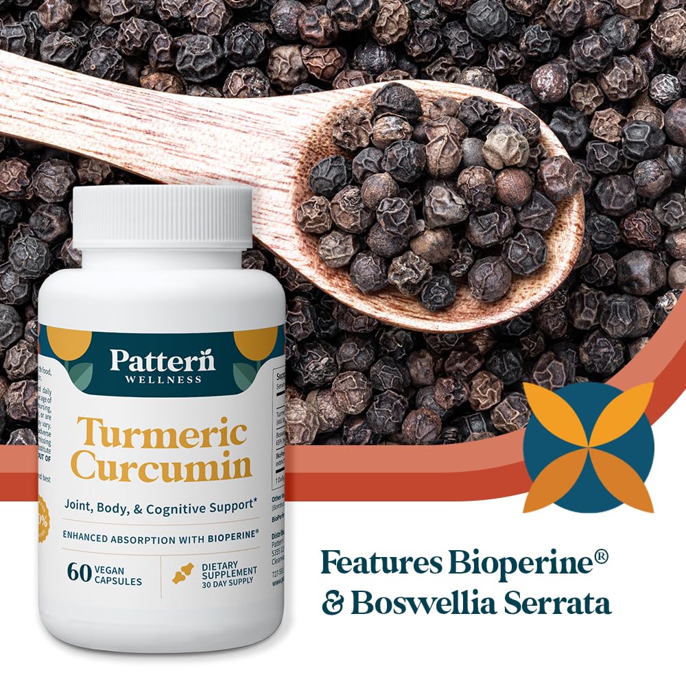 Pattern Wellness immune support capsules suggest immune health maintenance.