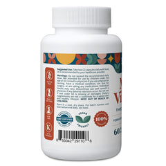 Pattern Wellness multivitamin bottle label closeup highlights vegan, gluten-free formula.