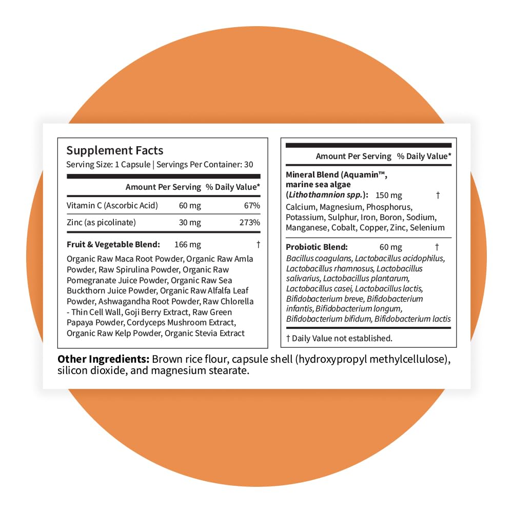 Pattern Wellness Zinc Complex capsule texture against white surface