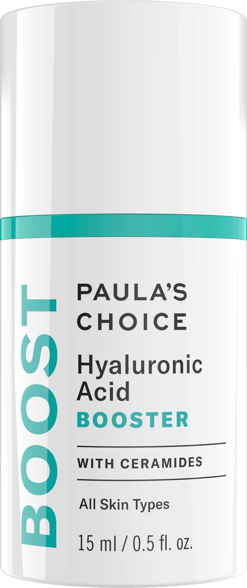 Paula's Choice BOOST serum packaging highlights fragrance-free formula for sensitive skin.