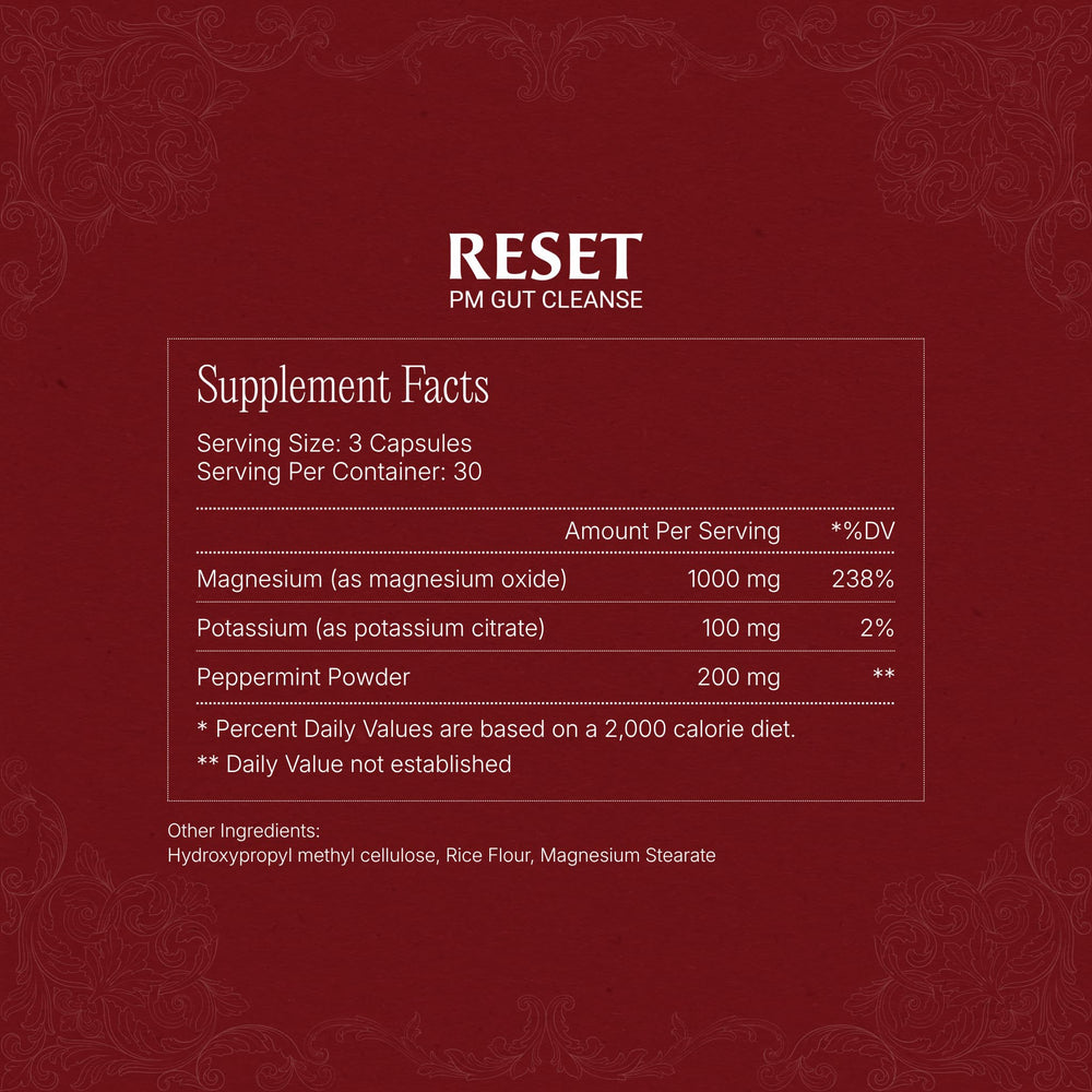 Paulina Fitness Reset Overnight bottle side view shows easy nightly routine