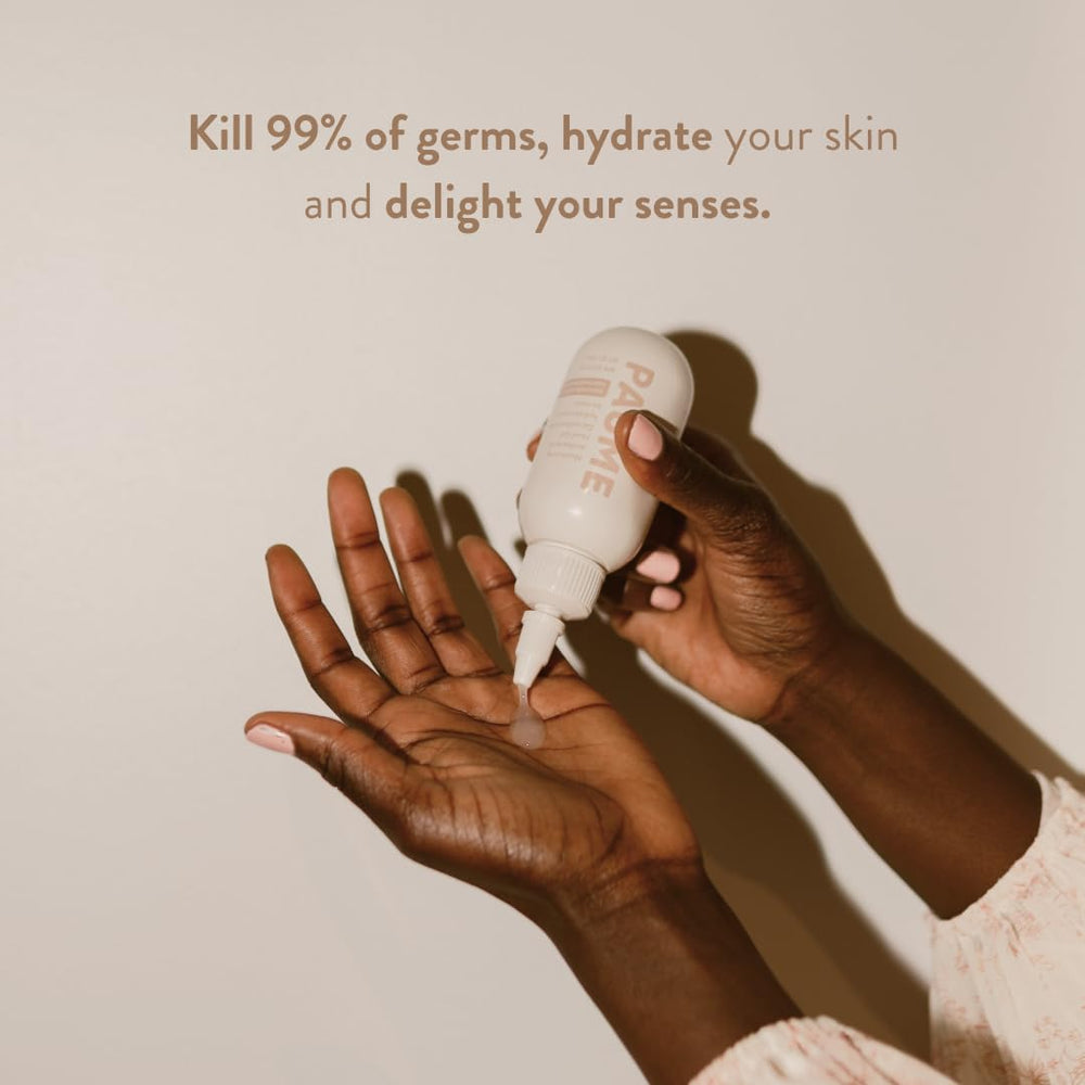 PAUME label highlights silicone- and paraben-free formula for clean hand care.
