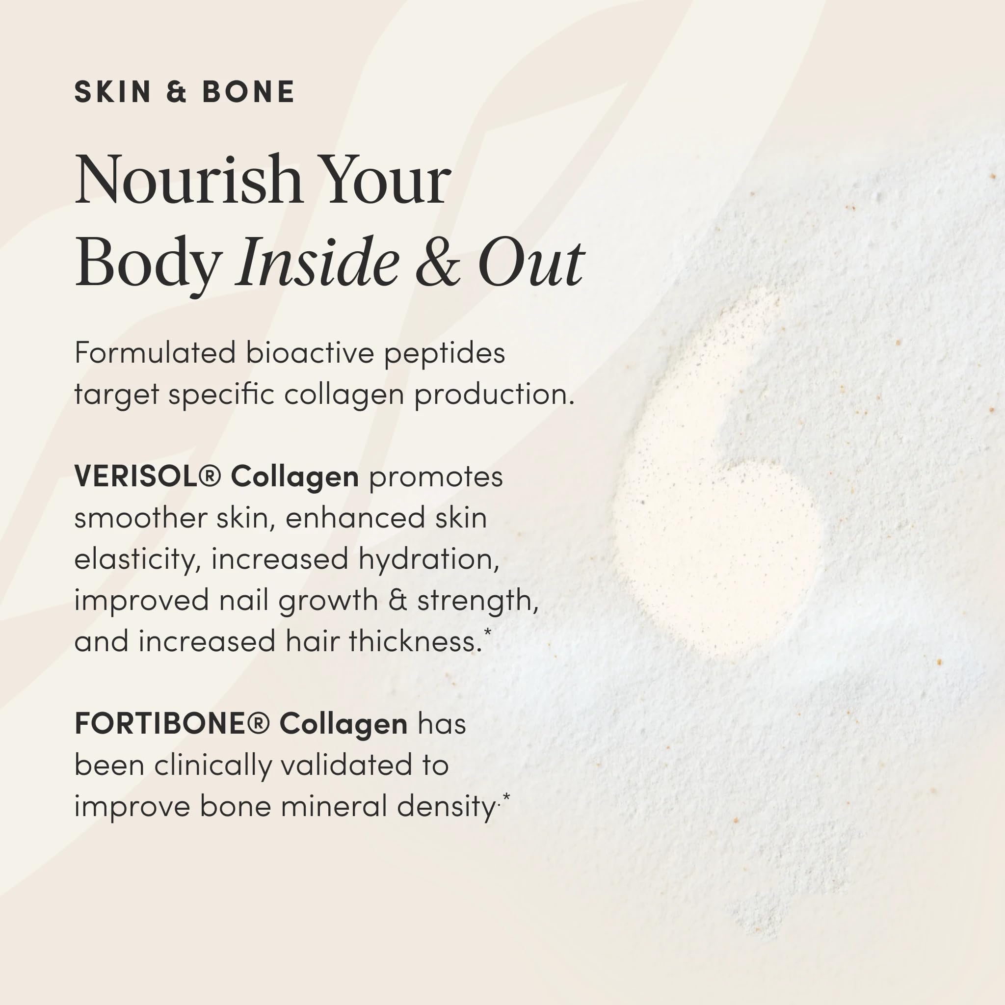 Pause Life Skin & Bone unflavored powder blending invisibly into coffee or smoothies.