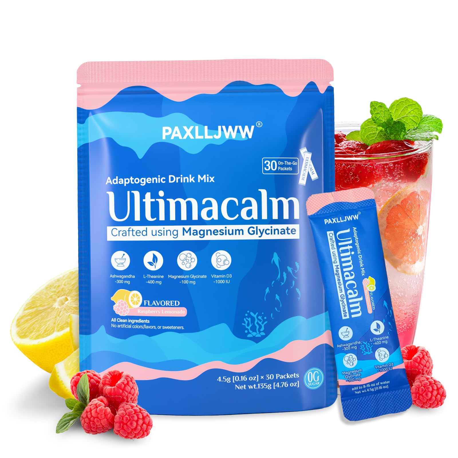 PAXLLJWW UltraCalm bottle shown for at-home relaxation routines.