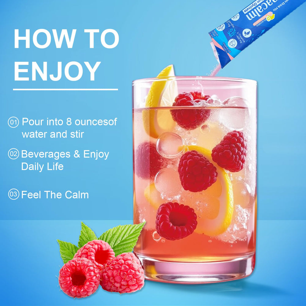 PAXLLJWW UltraCalm raspberry lemonade glass highlights refreshing flavor.