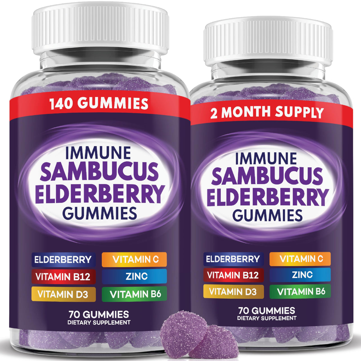 PAYÉ Elderberry Gummies jar with raspberry flavor for everyday wellness routine