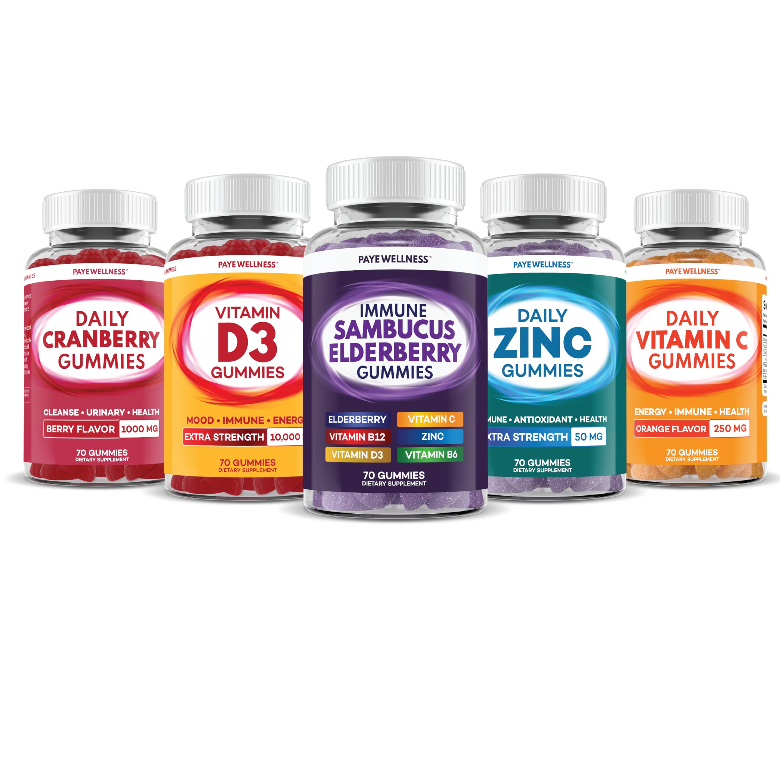 Packaging of PAYÉ Elderberry Gummies emphasizing quality and trust