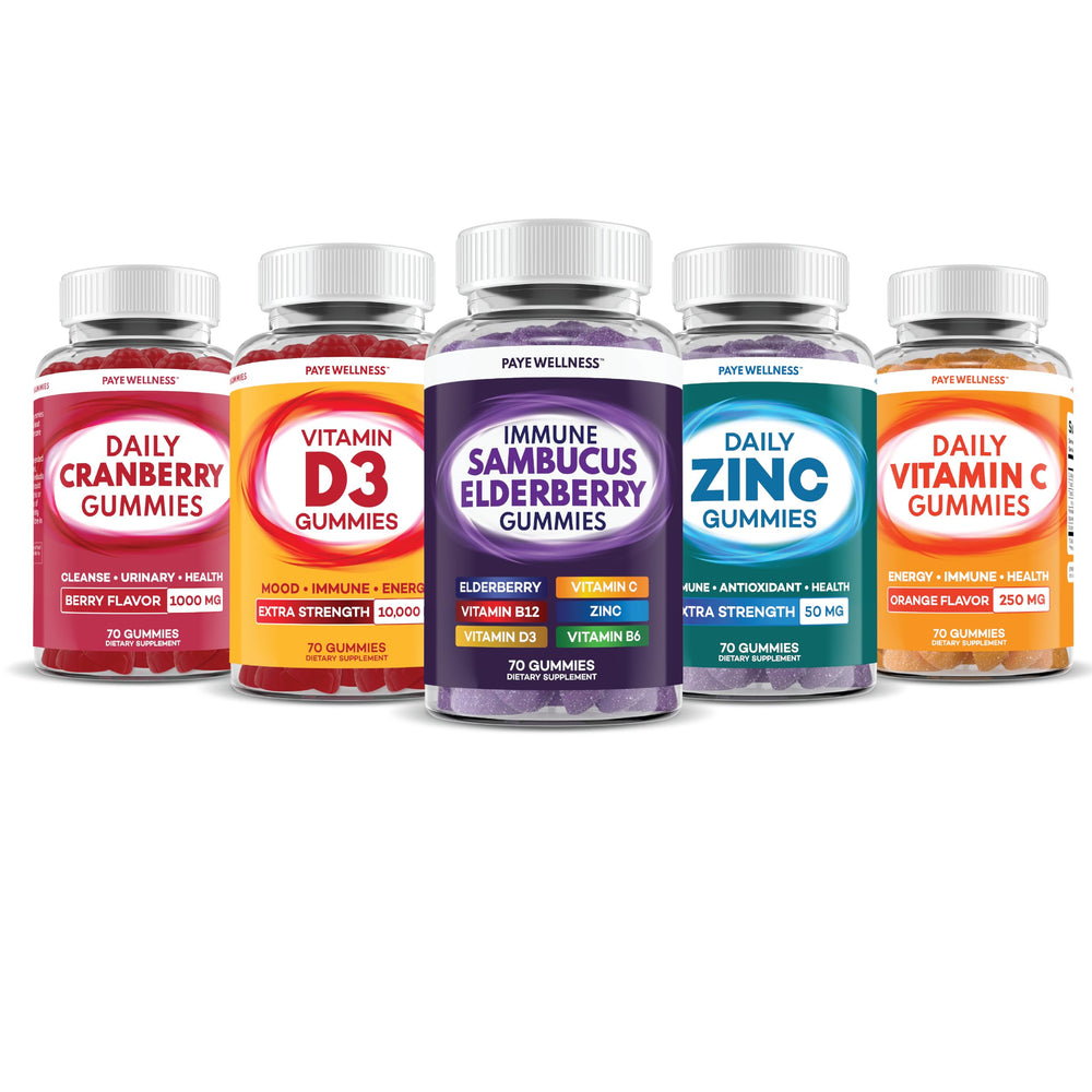 Packaging of PAYÉ Elderberry Gummies emphasizing quality and trust
