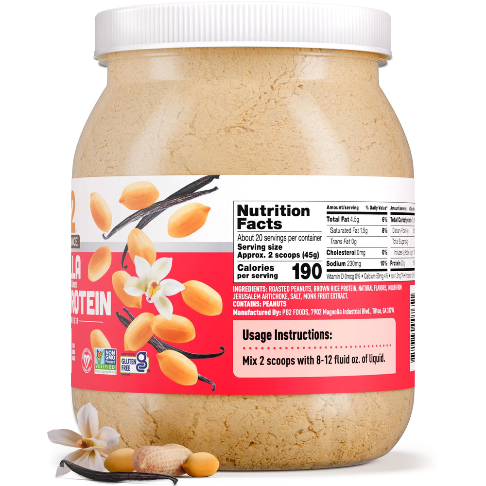 Vanilla packaging highlights non GMO vegan certifications