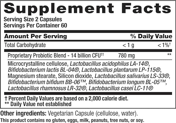 PB8 Probiotic 3-Pack label highlights eight strains.