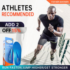 PCSsole athlete wearing insoles provides stability during running.