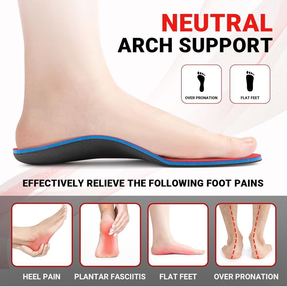 PCSsole EVA cushioned insole delivers shock absorption during everyday activities.