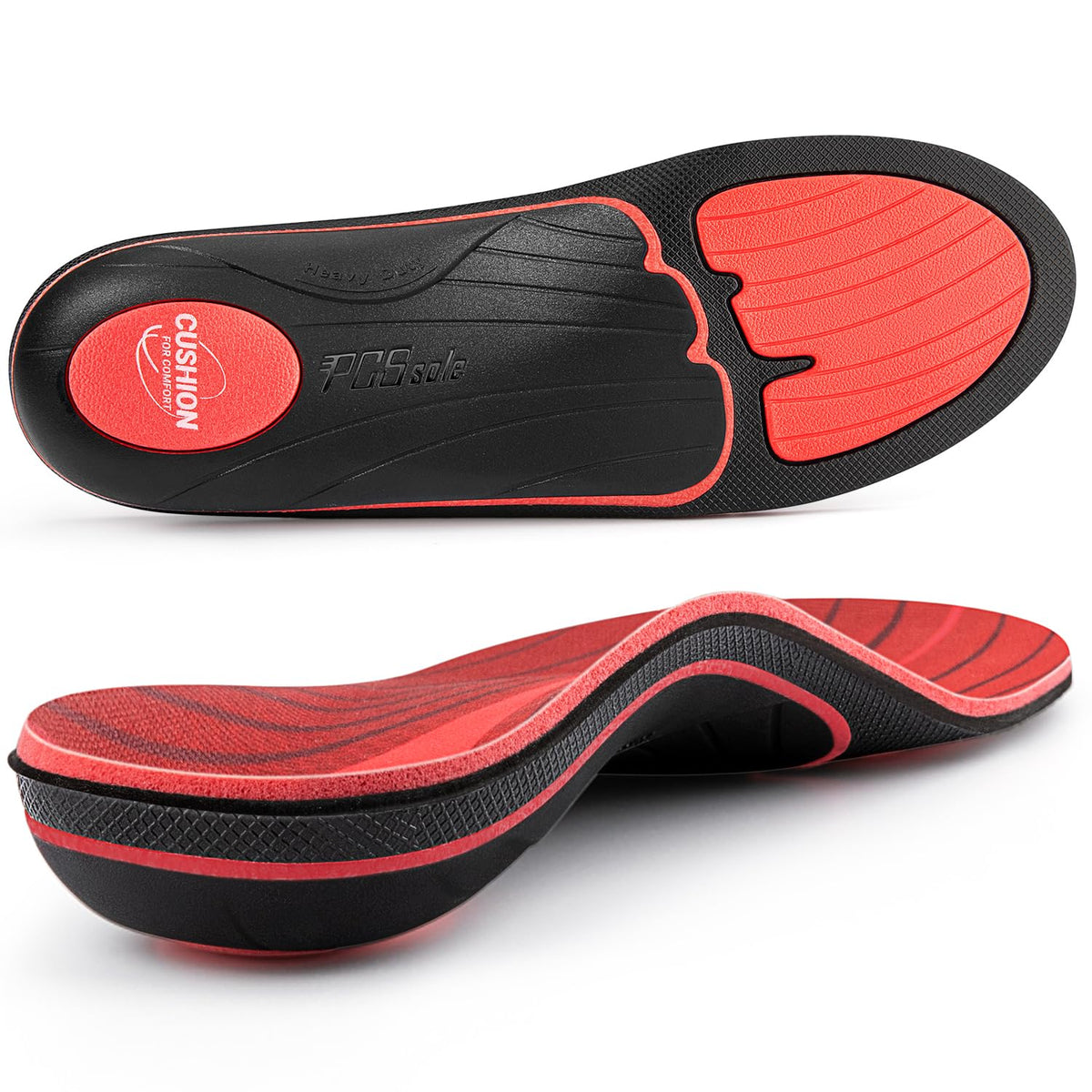 PCSsole Work Comfort Orthotic Insole with arch support for heavy-duty shoes.