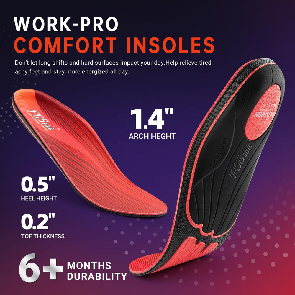 PCSsole Work Comfort plantar fasciitis-support insoles may aid arch stability during standing