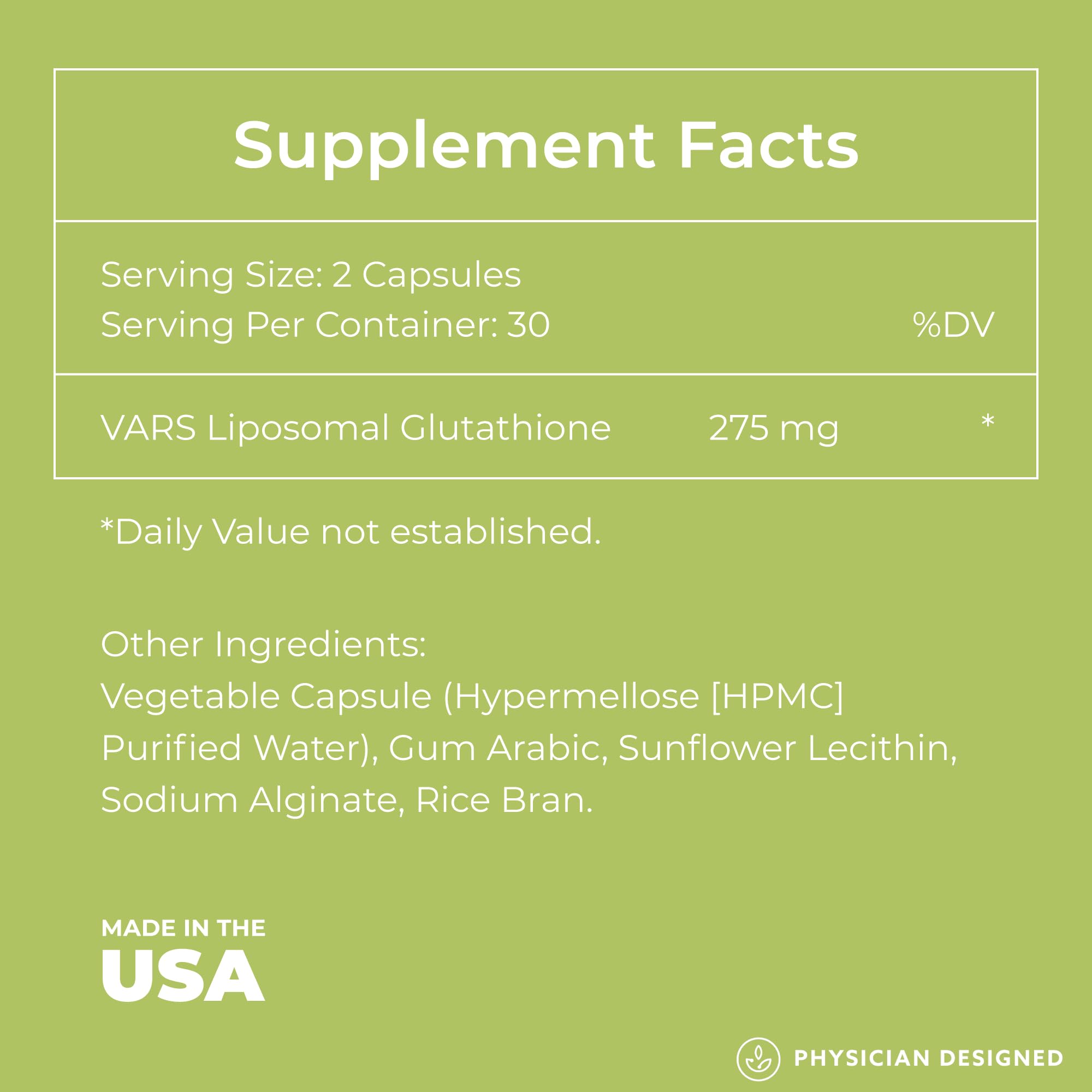 PD VARS glutathione capsules support focus and energy in a morning routine