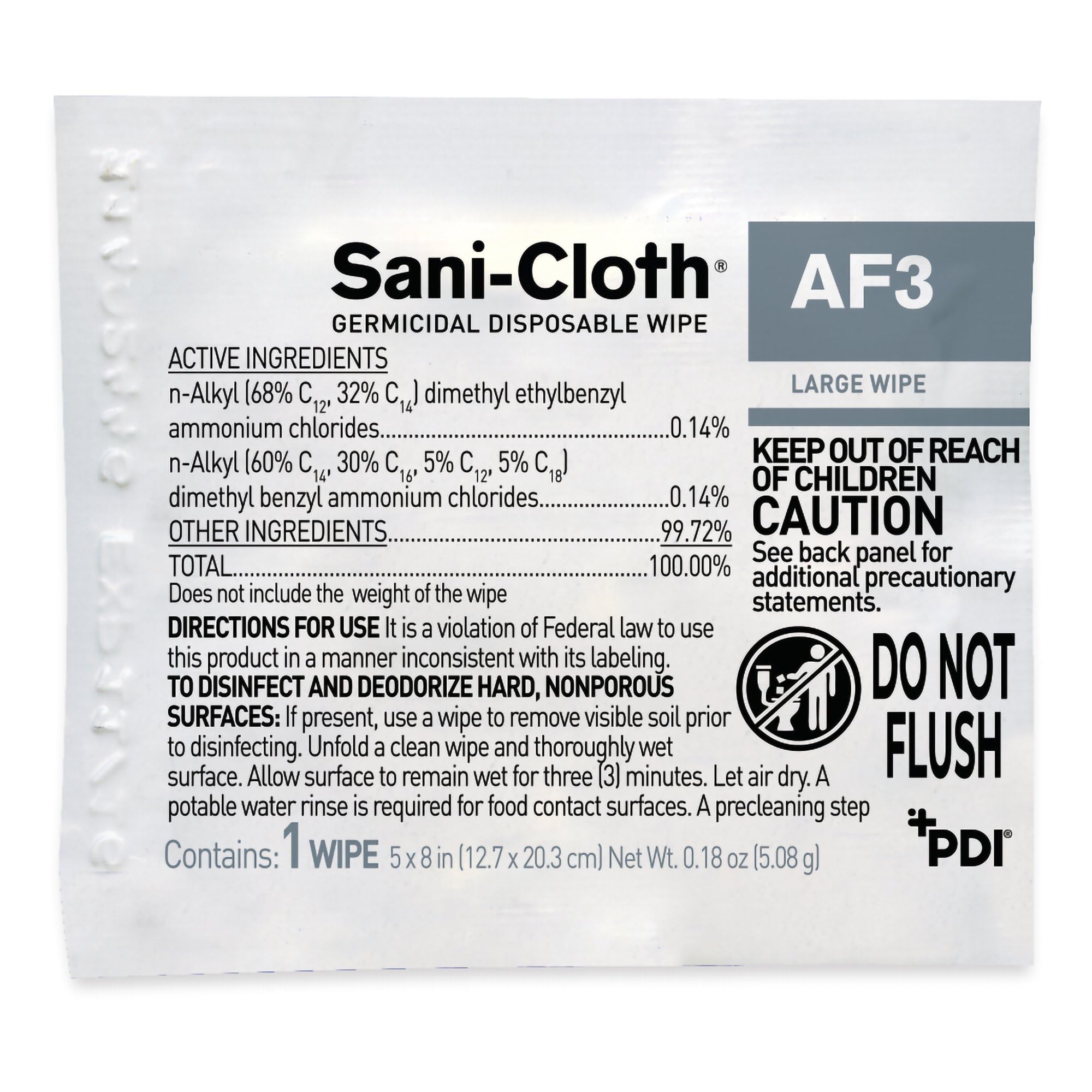 Fragrance-free PDI Sani-Cloth AF3 wipes for sensitive spaces.