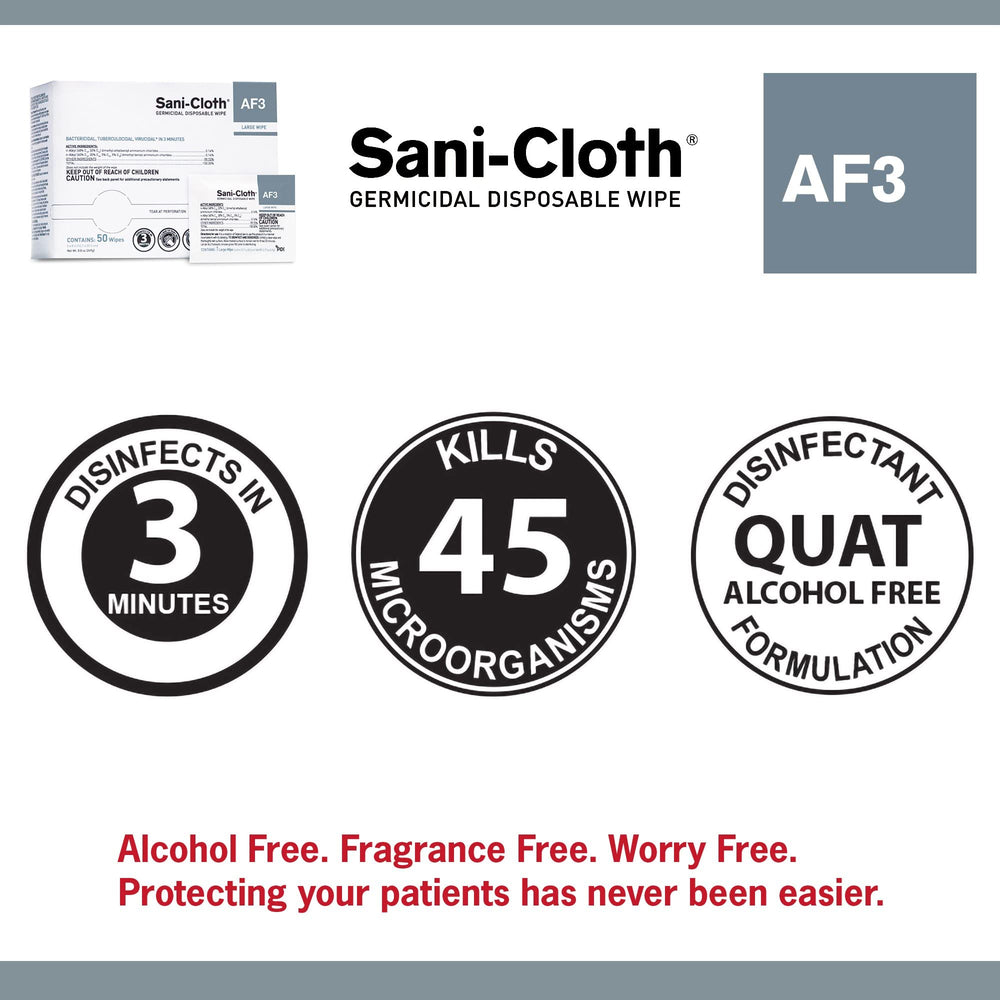 PDI Sani-Cloth AF3 white packaging ready for professional use.