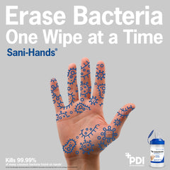 PDI Sani-Hands con aloe y vitamina E para cuidado de la piel tras cada uso.