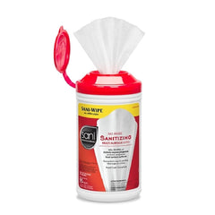 PDI Sani-Wipe canister front view, non-rinse sanitizer for food-contact surfaces.