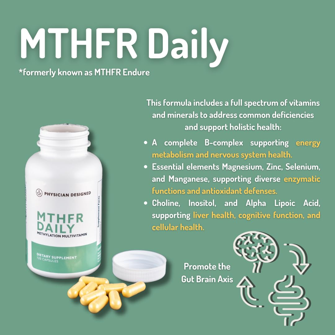 PD VARS MTHFR Daily Multivitamin packaging shows 120 capsules for versatile daily support.