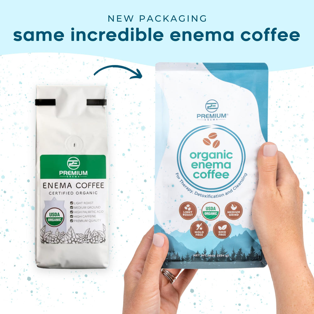 PE Premium Enema one-pound bag label highlighting value and usage