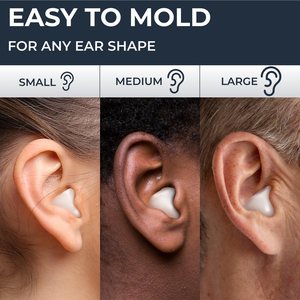 Peace&Quiet PQ wax ear plugs deliver 32 dB noise reduction with gentle wear.