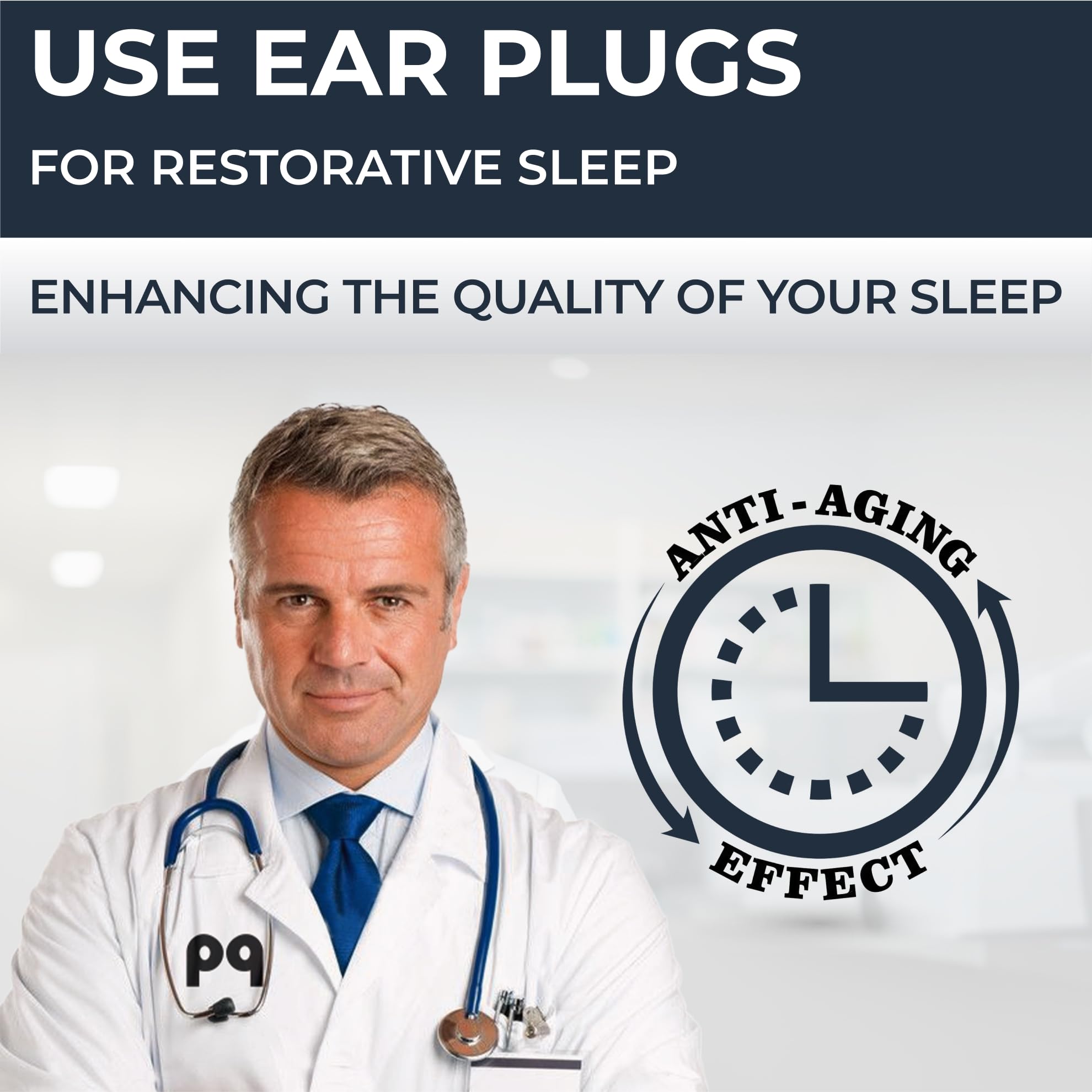 Peace&Quiet PQ wax ear plugs packaging — includes carrying case and pillows.