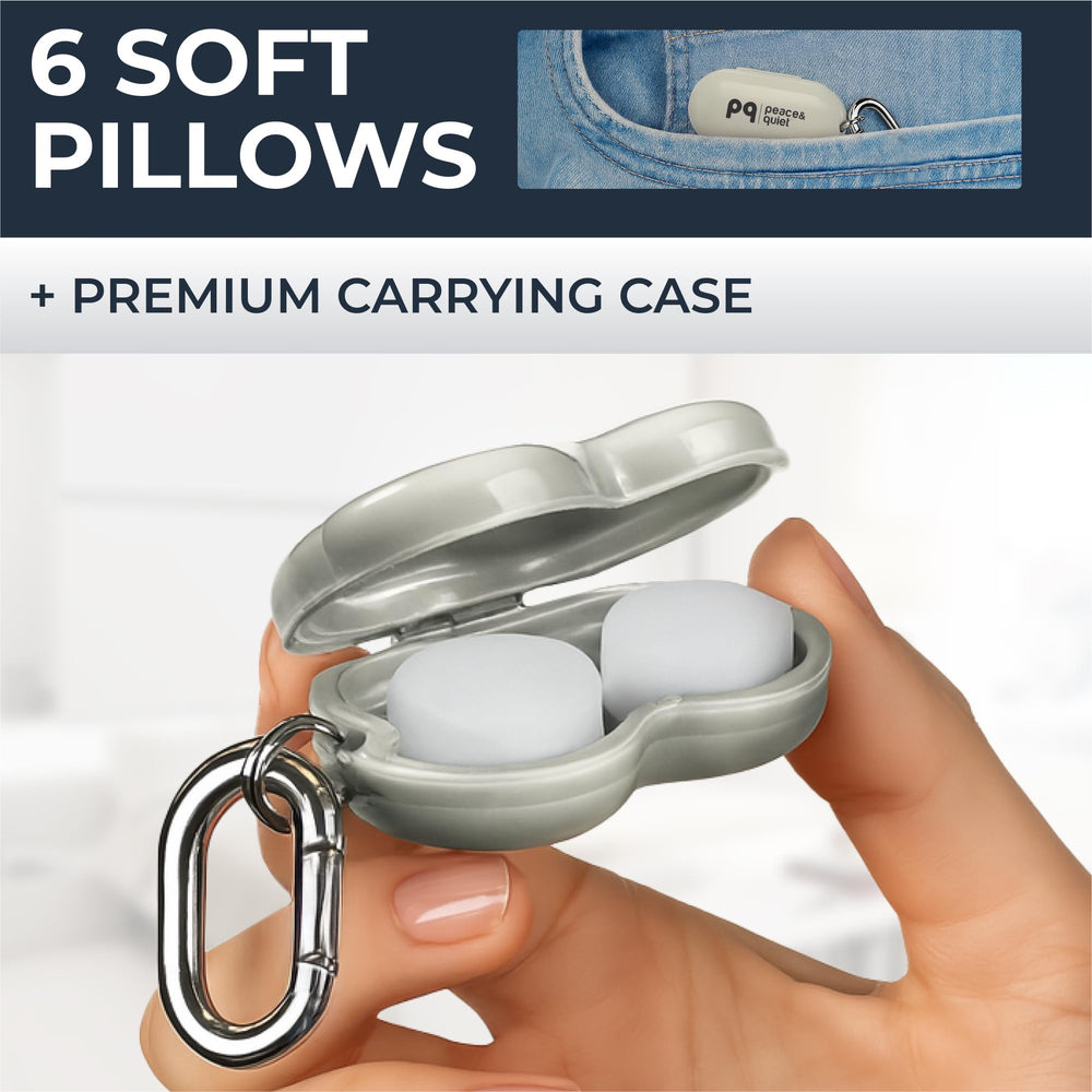 Peace&Quiet PQ Wax Ear Plugs for Swimming protect ears from water during showers or pool sessions.